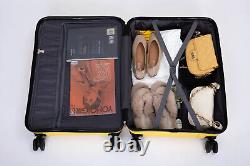 Ensemble de bagages 3 pièces Valise Spinner Coque rigide légère Verrou TSA extensible