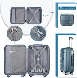 Ensemble de bagages rigides légers 20 & 14 pouces avec 4 roues pivotantes et serrure TSA