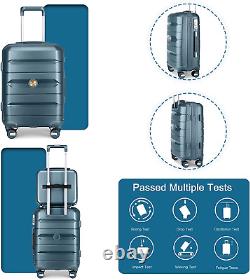Ensemble de bagages rigides légers 20 & 14 pouces avec 4 roues pivotantes et serrure TSA
