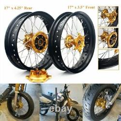 Ensemble de roues de 17 pouces pour Suzuki DR-Z 400SM Supermoto 3.5 à l'avant et 4.25 à l'arrière DRZ400SM 00-24