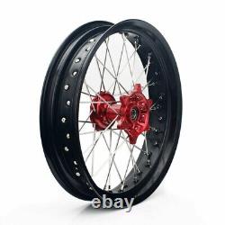 Ensemble de roues supermotard CNC pour Suzuki DRZ400 17 Cush Drive 2000/2024 Moyeu rouge