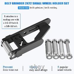 Ensemble de support de petite roue Belt Grinder 2x72, 5 tailles pour s'adapter aux meuleuses de couteaux et à la fabrication de couteaux.