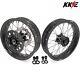 Jantes Supermoto Kke 17 Pour Suzuki Drz400sm 2005-2024 Ensemble De Jantes Noires Motard