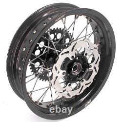 Jantes Supermoto KKE 17 pour Suzuki DRZ400SM 2005-2024 Ensemble de jantes noires Motard