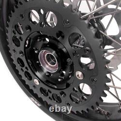 Jantes Supermoto KKE 17 pour Suzuki DRZ400SM 2005-2024 Ensemble de jantes noires Motard