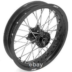 Jantes Supermoto KKE 17 pour Suzuki DRZ400SM 2005-2024 Ensemble de jantes noires Motard