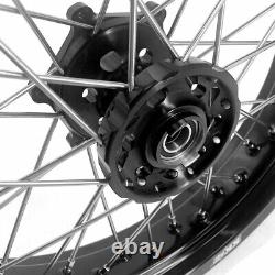 Jantes Supermoto KKE 17 pour Suzuki DRZ400SM 2005-2024 Ensemble de jantes noires Motard