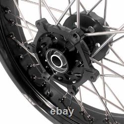 Jantes Supermoto KKE 17 pour Suzuki DRZ400SM 2005-2024 Ensemble de jantes noires Motard