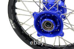 Kek 17''14'' Small Kid’s Wheels Rims Set For Tc85 85 Sx 2003-2020 Mini Blue Hub