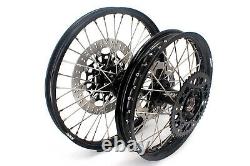 Kke 21/18 Enduro Wheels Rims Set Fit Suzuki Drz400sm 2005-2020 Disque Noir 310mm
