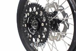 Kke 21/18 Enduro Wheels Set De Jantes Fit Disque Suzuki Drz400sm 2005-2018 Noir 310mm