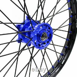 Kke 21 18 Roues Cnc Rims Set Fit Suzuki Drz400sm 2005-2022 Blue Dirt Bike