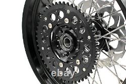 Kke 3.5/4.2517 Pour Suzuki Drz400sm Supermoto Motard Wheels Rims Set Black Disc