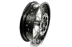Kke 3.5/4.2517 Pour Suzuki Drz400sm Supermoto Motard Wheels Rims Set Black Disc