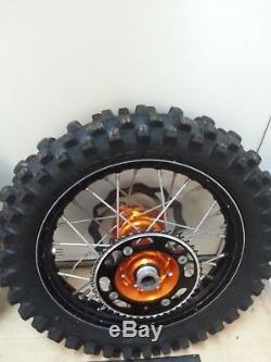 Ktm 85 Small Wheels Spare Set Roues / Pneus Moyeux Orange Talon