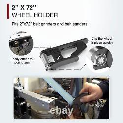Meuleuse à bande 2x72'' Ensemble de support de petite roue en acier pour affûteuses de couteaux Fabrication de couteaux