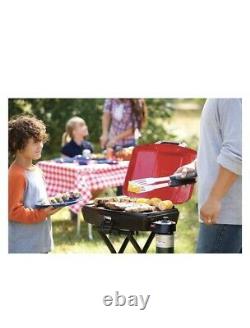 Propane Gas Grill Camping Extérieur Bbq Cuisine Portable Roues Easy Set Up Acier