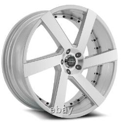Set 4 20 Lame De Luxe Rt-452 Maddox Silver Roues Usinées 20x8.5 5x4.5 35mm