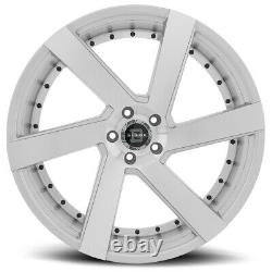 Set 4 24 Lame De Luxe Rt-452 Maddox Silver Roues Usinées 24x9.5 5x115 15mm